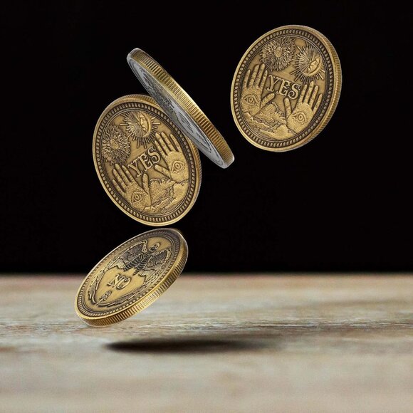 10 Pack Yes No Challenge Coin Decision Maker Flip Coin for Holiday School Office - Picture 2 of 7